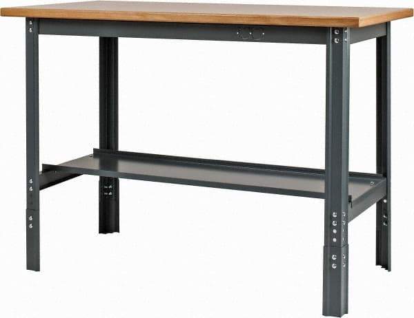 Value Collection - 48 Wide x 24" Deep x 29" High, Flakeboard Workbench - Comfort Edge, Adjustable Height Legs - Eagle Tool & Supply