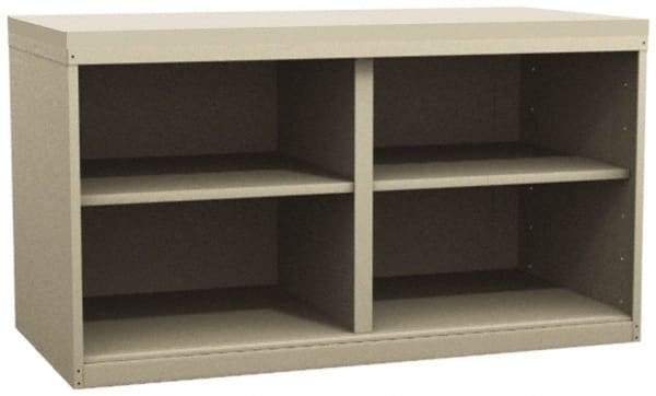 Value Collection - Cabinet Bench - Steel Top, Tan, 72" Wide x 34" High - Eagle Tool & Supply