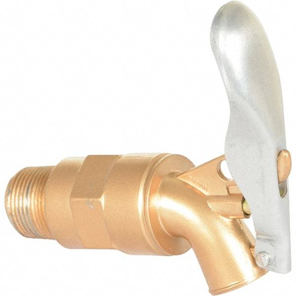 Vestil - 3/4" NPT Aluminum Adjustable Drum Faucet - 4" Long Extension - Eagle Tool & Supply