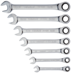 STANLEY® 7 Piece Ratcheting Combination Wrench Set – 12 Point - Eagle Tool & Supply