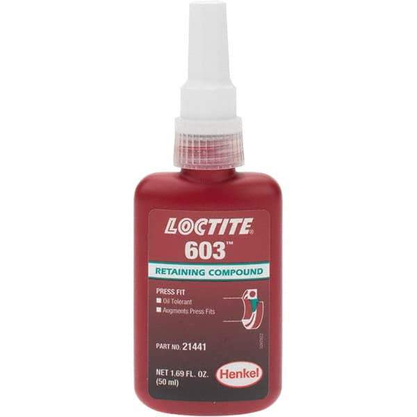 Loctite - Threadlockers & Retaining Compounds - 603 50ML BOTTLE LOCTITE RETAINNG COMPOUND - Eagle Tool & Supply