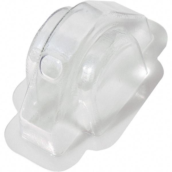 Made in USA - Plastic Housing Plastic Bearing Flange Mount - 2-3/4" Wide x 2-15/16" Outside Diam - Eagle Tool & Supply