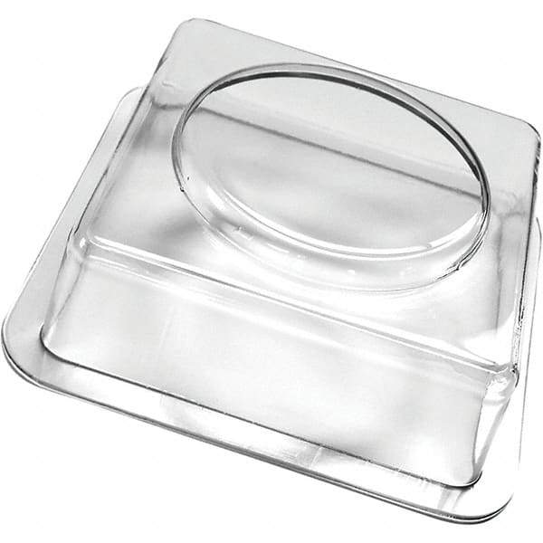 Made in USA - Plastic Housing Plastic Bearing Flange Mount - 4-3/8" Wide x 4-9/16" Outside Diam - Eagle Tool & Supply