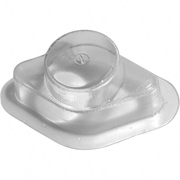 Made in USA - Plastic Housing Plastic Bearing Flange Mount - 2-9/16" Wide x 2-3/4" Outside Diam - Eagle Tool & Supply