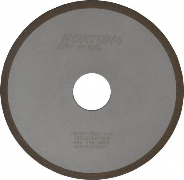 Norton - 6" Diam x 1-1/4" Hole x 1/8" Thick, 120 Grit Surface Grinding Wheel - CBN, Type 1A1, Fine Grade, Resinoid Bond - Eagle Tool & Supply