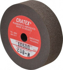 Cratex - 2" Diam x 1/4" Hole x 1/2" Thick, Surface Grinding Wheel - Silicon Carbide, Medium Grade, 10,500 Max RPM, Rubber Bond, No Recess - Eagle Tool & Supply