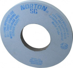 Norton - 12" Diam x 5" Hole x 1" Thick, I Hardness, 60 Grit Surface Grinding Wheel - Ceramic, Type 1, Medium Grade, 2,070 Max RPM, Vitrified Bond, No Recess - Eagle Tool & Supply