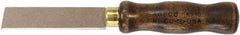 Ampco - 3/4" Wide Chisel Edge Blade Nickel Copper Putty Knife & Scraper - Stiff, Straight Wood Handle, 7-1/4" OAL - Eagle Tool & Supply