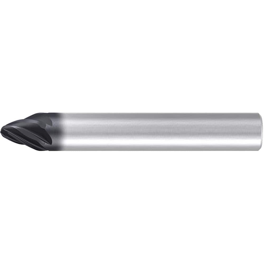 Emuge - Barrel Cutter End Mills; End Type: Circle Segment Taper-Form A ; Material: Solid Carbide ; Taper Angle Per Side: 20.00 ; Small End Diameter (mm): 6.00 ; Shank Diameter (mm): 12.0000 ; Length of Cut (mm): 13.5000 - Exact Industrial Supply