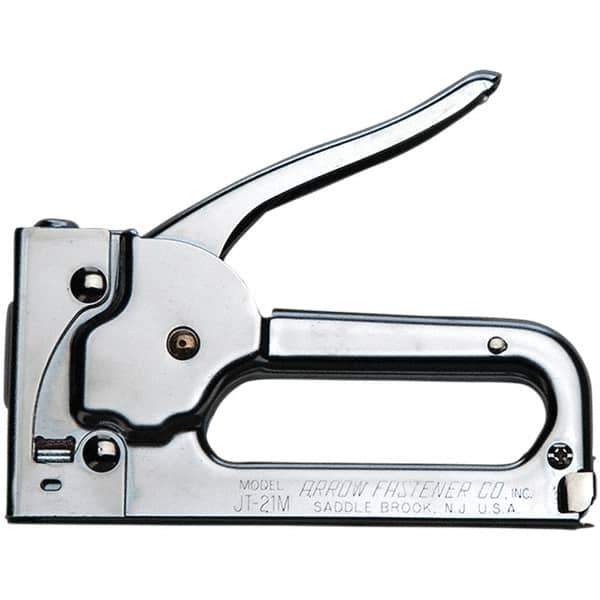 Arrow - Manual Staple Gun - Chrome Plated Steel - Eagle Tool & Supply