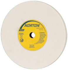 Norton - 6" Diam x 1/2" Hole x 1/2" Thick, K Hardness, 80 Grit Surface Grinding Wheel - Aluminum Oxide, Type 1, Medium Grade, 4,140 Max RPM, Vitrified Bond, No Recess - Eagle Tool & Supply