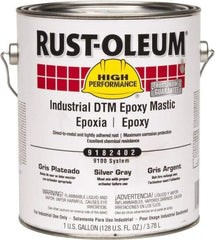 Rust-Oleum - 1 Gal Gloss Silver Gray Epoxy Mastic - 100 to 225 Sq Ft/Gal Coverage, <340 g/L VOC Content, Direct to Metal - Eagle Tool & Supply