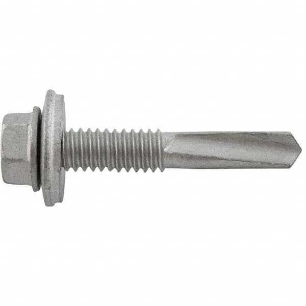 DeWALT Anchors & Fasteners - #12-24, Hex Washer Head, Hex Drive, 1-1/4" Length Under Head, #5 Point, Self Drilling Screw - Eagle Tool & Supply
