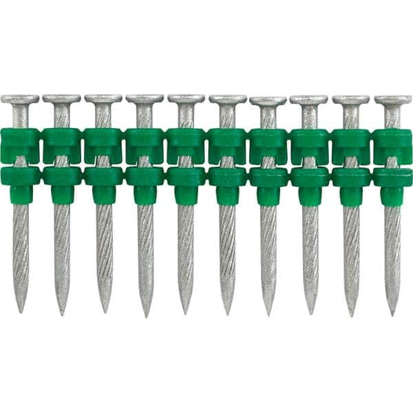 Nails For Power Nailers; Nail Type: Concrete Nails; Diameter (Decimal Inch): 0.1080; Material: Steel; Shank Type: Ring; Collation Type: Straight Stick; Finish/Coating: Zinc; Head Type: Round; Collation Material: Plastic; For Use With: C5 Trak-It Power Nai