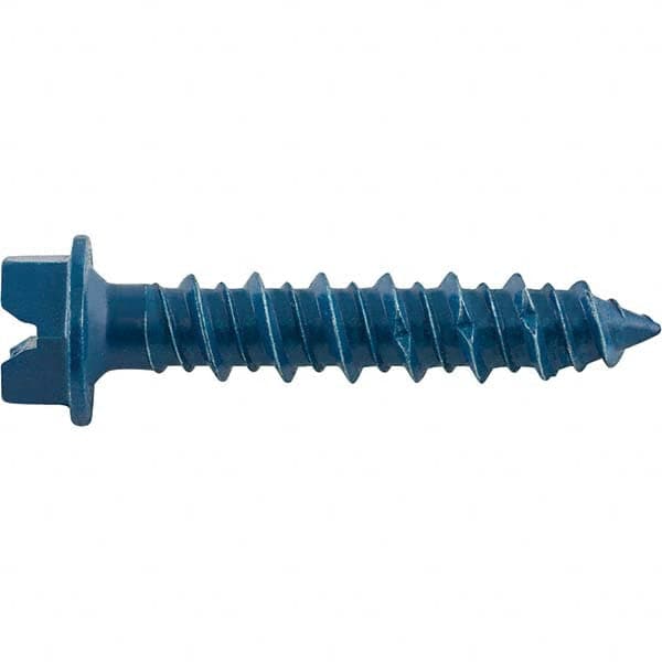 DeWALT Anchors & Fasteners - 1/4" Diam, 2-3/4 Length Under Head, Hex Drive Concrete Screw & Masonry Fastener - Eagle Tool & Supply