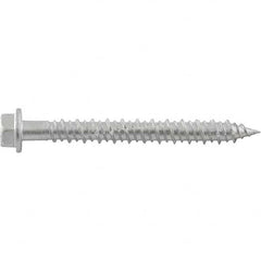 DeWALT Anchors & Fasteners - 1/4" Diam, 2-1/4 Length Under Head, Hex Drive Concrete Screw & Masonry Fastener - Eagle Tool & Supply