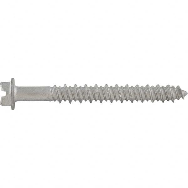 DeWALT Anchors & Fasteners - 1/4" Diam, 1-1/4 Length Under Head, Hex Drive Concrete Screw & Masonry Fastener - Eagle Tool & Supply