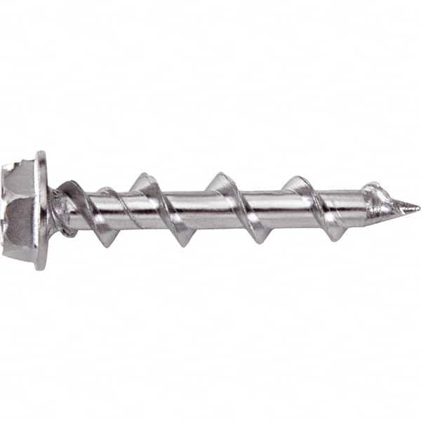 DeWALT Anchors & Fasteners - 1/4" Diam, 1-1/4 Length Under Head, Hex Drive Concrete Screw & Masonry Fastener - Eagle Tool & Supply
