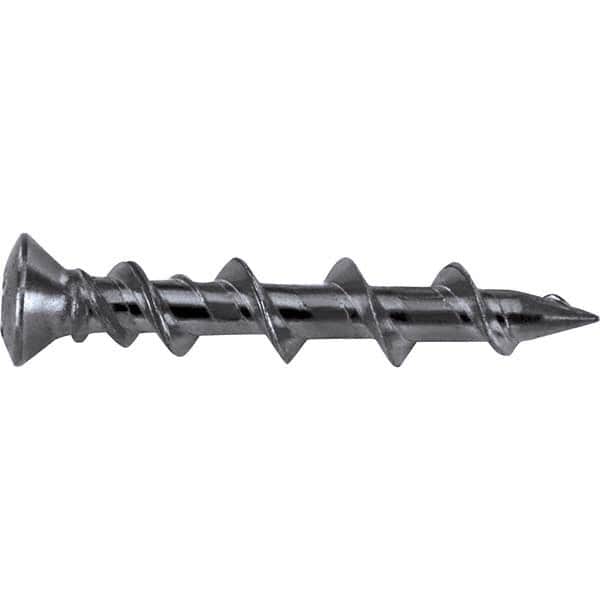 DeWALT Anchors & Fasteners - 1/4" Diam, 1-1/4 Overall Length, Phillips Drive Concrete Screw & Masonry Fastener - Eagle Tool & Supply