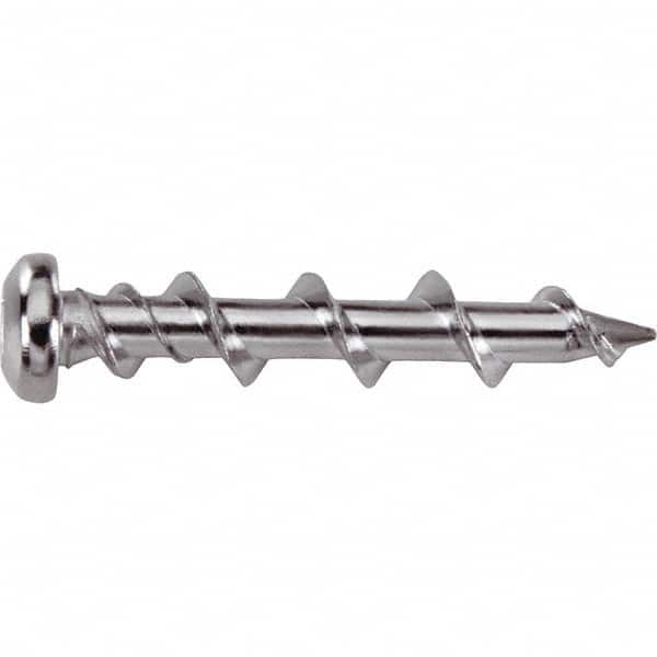 DeWALT Anchors & Fasteners - 1/4" Diam, 1-1/4 Length Under Head, Robertson Drive Concrete Screw & Masonry Fastener - Eagle Tool & Supply