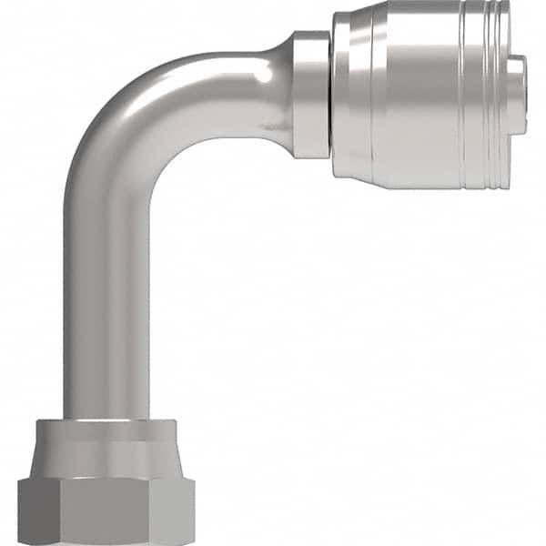 Eaton - Hydraulic Hose Fittings & Couplings Type: Female ORS Swivel Long Drop 90 Elbow Hose Diameter: 1 (Inch) - Eagle Tool & Supply