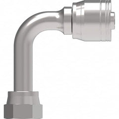 Eaton - Hydraulic Hose Fittings & Couplings Type: Female ORS Swivel Long Drop 90 Elbow Hose Diameter: 1.438 (Inch) - Eagle Tool & Supply