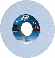 Norton - 12" Diam x 3" Hole x 1" Thick, J Hardness, 60 Grit Surface Grinding Wheel - Ceramic, Type 1, Medium Grade, 2,070 Max RPM, Vitrified Bond, No Recess - Eagle Tool & Supply