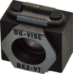 Mitee-Bite - 5,500 Lb Holding Force Single Vise Wedge Clamp - 1.06" Wide x 0.83" Deep x 0.59" High Base, 48 to 52 HRC, 1.06 to 1.22" Jaw Spread, 30 Lb/Ft Torque, 5/16-18 Screw Thread - Eagle Tool & Supply