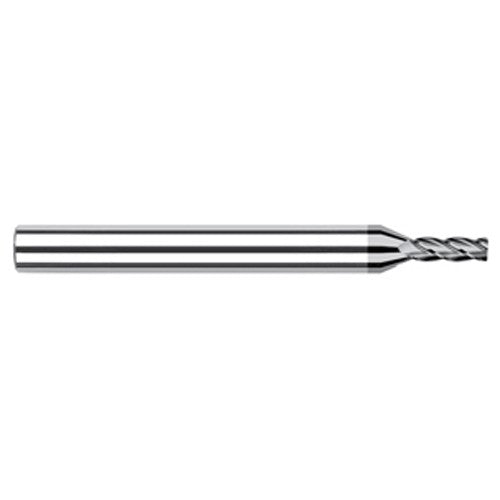 Diamond End Mills for Non-Ferrous Materials - CVD Diamond - 0.0470″ (3/64″) Cutter Diameter × 0.0050″ Radius × 0.1410″ Length of Cut Carbide Corner Radius End Mill, 4 Flutes, CVD Diamond Coated - Exact Industrial Supply