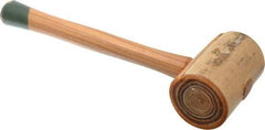 Garland - 2-1/2 Lb Head Weighted Rawhide Mallet - 14" Long Wood Handle - Eagle Tool & Supply