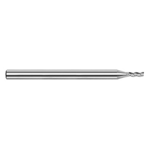 Variable Helix End Mills for Aluminum Alloys - 0.1875″ (3/16″) Cutter Diameter × 0.2850″ Length of Cut Carbide Square End Mill for Aluminum Alloys, 3 Flutes - Exact Industrial Supply