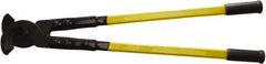 H.K. Porter - 32" OAL, 1,200 MCM Capacity, Cable Cutter - Oval Head, Rubber Grips Handle - Eagle Tool & Supply