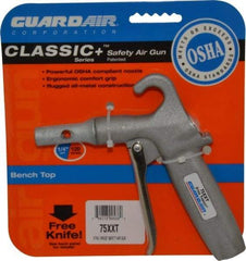 Guardair - 120 Max psi Maximum Power Venturi Nozzle Pistol Grip Blow Gun - 1/4 NPT, 2" Tube Length, Aluminum - Eagle Tool & Supply