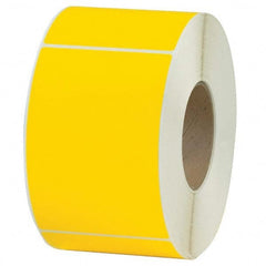 Value Collection - Pack of 4 Rolls, 1,000 Labels per Roll, 4" x 6" Yellow Topcoated Facestock Thermal Labels - Eagle Tool & Supply