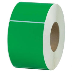 Value Collection - Pack of 4 Rolls, 1,000 Labels per Roll, 4" x 6" Dark Green Topcoated Facestock Thermal Labels - Eagle Tool & Supply