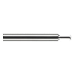 Chamfer Cutters - 0.5000″ (1/2″) Head Diameter × 0.0880″ LOC × 1.0000″ (1″) Neck Length × 45° per side Carbide Back Chamfer Cutter, 6 Flutes - Exact Industrial Supply