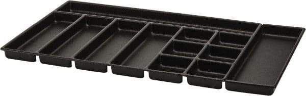 Kennedy - Tool Box Durable ABS Plastic Organizer - 30" Wide x 18-1/2" Deep x 2" High, Black, For 34" Cabinets - Eagle Tool & Supply