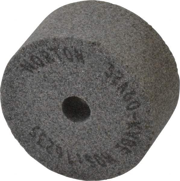 Norton - 60 Grit Aluminum Oxide Type 5 Internal Grinding Wheel - 2" Diam x 3/8" Hole x 1" Thick, 16,235 Max RPM, Type 5 Medium Grade, K Hardness, Vitrified Bond, No Recess - Eagle Tool & Supply