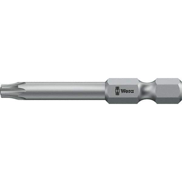 Wera - 6mm Drive IPR6 Tamperproof Torx Screwdriver Bit - 50mm OAL, Power Bit - Eagle Tool & Supply