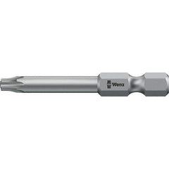 Wera - 6mm Drive IPR8 Tamperproof Torx Screwdriver Bit - 50mm OAL, Power Bit - Eagle Tool & Supply