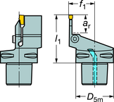 C3-RF151.23-22050-20 Capto® and SL Turning Holder - Eagle Tool & Supply