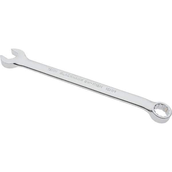 Blackhawk by Proto - 16mm 12 Point Offset Combination Wrench - 15° Offset Angle, 8" OAL, Steel, Satin Finish - Eagle Tool & Supply