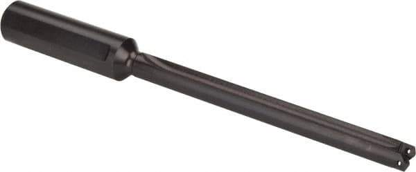 Allied Machine and Engineering - Series Z, 7/16 to 1/2" Diam, 3/4" Diam Straight Shank with Flange, Straight Flute Spade Drill - 4-3/8" Max Depth, 5-5/8" Body Length, 7-9/16" OAL, Extended Length, Through Coolant - Eagle Tool & Supply