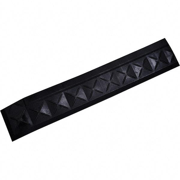 Ergo Advantage - 22" Long x 4" Wide x 1" Thick, Anti-Fatigue Modular Matting Anti-Fatigue Flooring - Female, 1 Interlocking Side, Black, For Dry Areas - Eagle Tool & Supply
