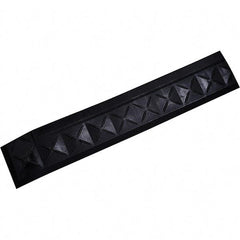 Ergo Advantage - 22" Long x 4" Wide x 1" Thick, Anti-Fatigue Modular Matting Anti-Fatigue Flooring - Female, 1 Interlocking Side, Black, For Dry Areas - Eagle Tool & Supply