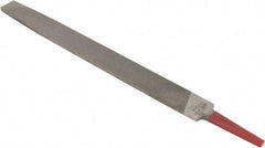 Simonds File - 12" Long, Smooth Cut, Flat American-Pattern File - Double Cut, Tang - Eagle Tool & Supply