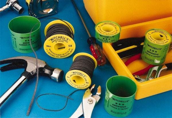 Made in USA - 0.01" Wide, 280 Grit Crocus Abrasive Cord - 50' Long, Extra Fine Grade - Eagle Tool & Supply