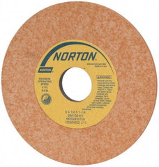 Norton - 6" Diam x 1-1/4" Hole x 1/4" Thick, K Hardness, 150 Grit Surface Grinding Wheel - Aluminum Oxide, Type 1, Very Fine Grade, 4,140 Max RPM, Vitrified Bond, No Recess - Eagle Tool & Supply