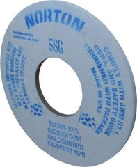 Norton - 14" Diam x 5" Hole x 1/2" Thick, K Hardness, 80 Grit Surface Grinding Wheel - Ceramic, Type 1, Medium Grade, 1,800 Max RPM, Vitrified Bond, No Recess - Eagle Tool & Supply