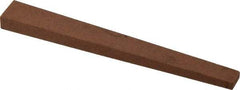 Norton - 4" Long x 1/2" Wide x 1/4" Thick, Aluminum Oxide Sharpening Stone - Taper, Medium Grade - Eagle Tool & Supply